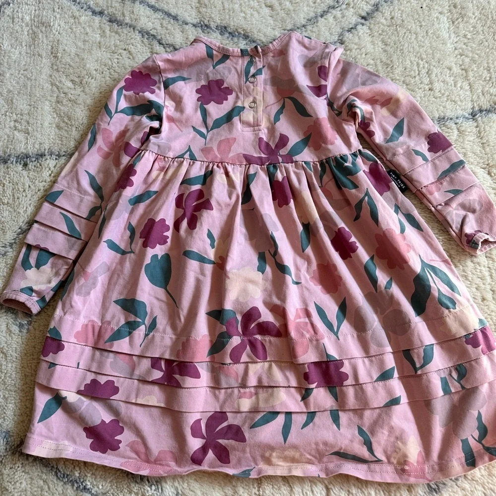 Charming Pink Floral Kids Dress